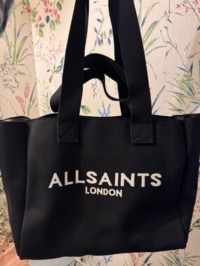 AllSaints logo mini tote bag
